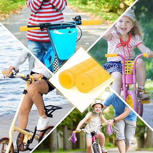Miniatura 14 de Coolrunner Agarres de manillar de bicicleta, empuñaduras de bicicleta para niños y niñas, agarre de goma antideslizante para scooter Cruiser Seadoo