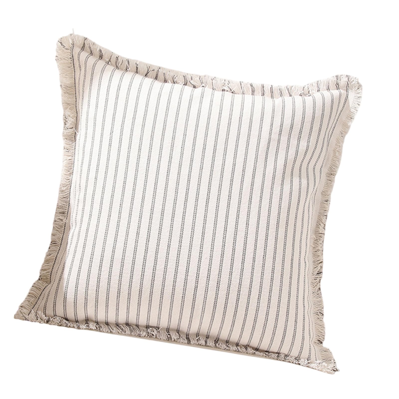 Msioytog Pillowcase Farmhouse Pillow Sleeve with Blue Black Light Gray Stitching Color Optional for Sofa or Bed Decoration Modern Accent Pillowcase