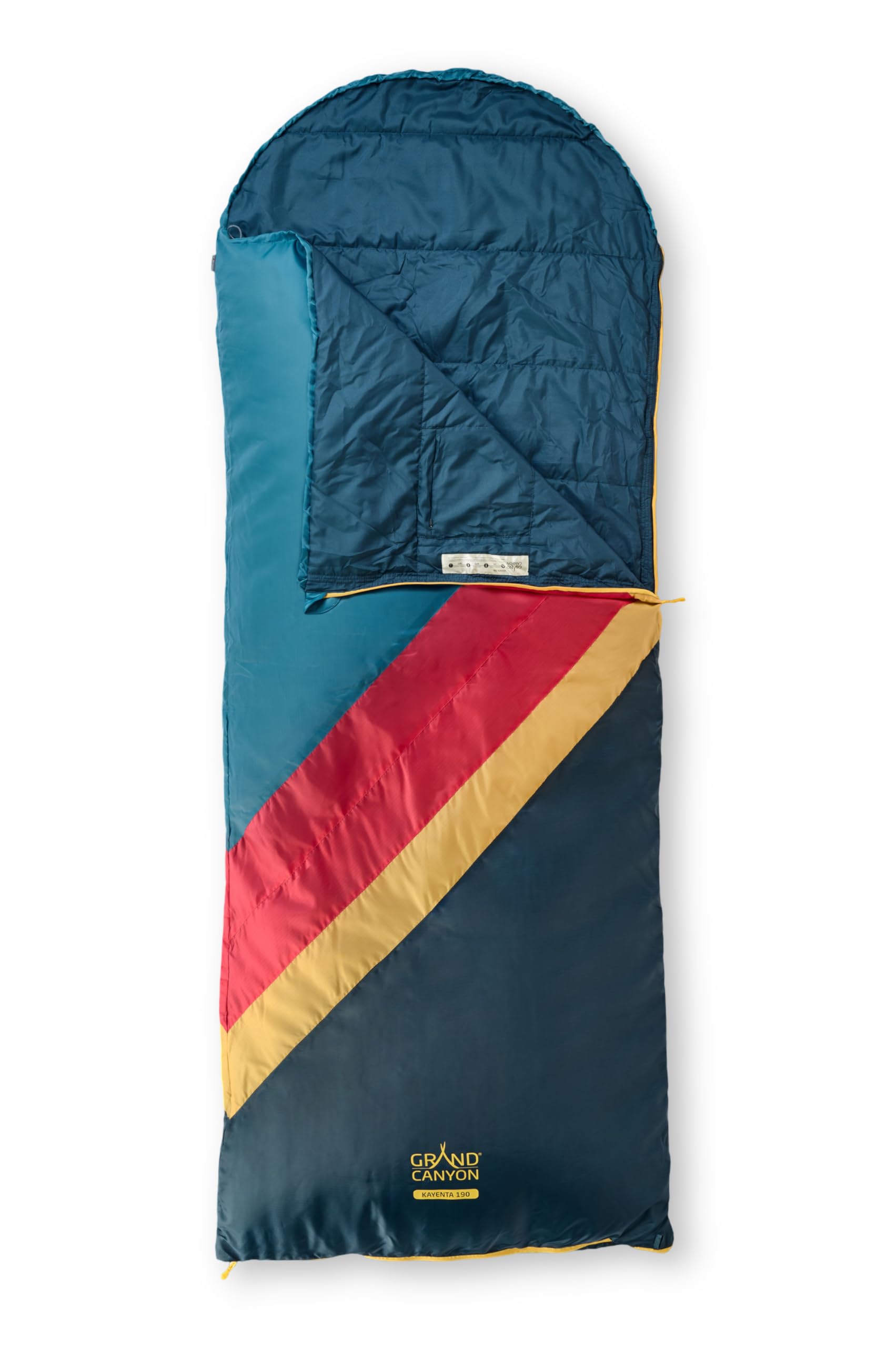 GRAND CANYON Schlafsack Kayenta 190 Deckenschlafsack – Leichter Sommerschlafsack mit Rundum-Reißverschluss, kompakt & komfortabel für Camping und Reisen Storm Blue, Einheitsgrösse