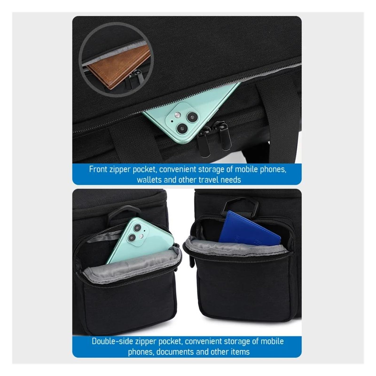 Zaino macchina fotografica per drone DSLR Borsa fotografica da viaggio, borsa a tracolla, impermeabile e antiurto per fotocamera mirrorless con divisori rimovibili e tracolla.