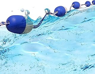 Pasamanos para piscina, cuerda divisoria de flotación de seguridad para piscinas, cuerda divisoria de seguridad para piscinas y kits de flotación, líneas de boyas de carril de piscina azul y