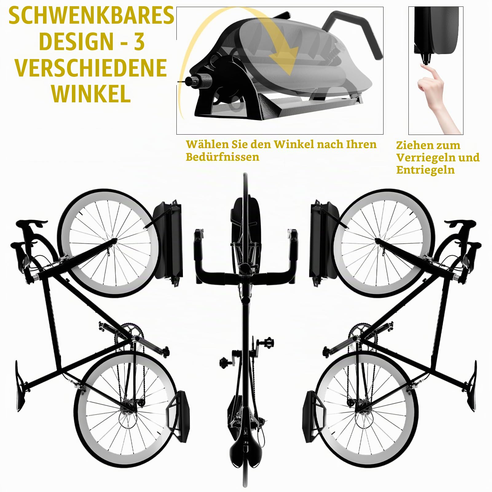 Fahrrad Wandhalterung, Fahrradständer für den Innenbereich, Fahrradständer für die Wandmontage, Fahrradbügel für Garage, Wohnung