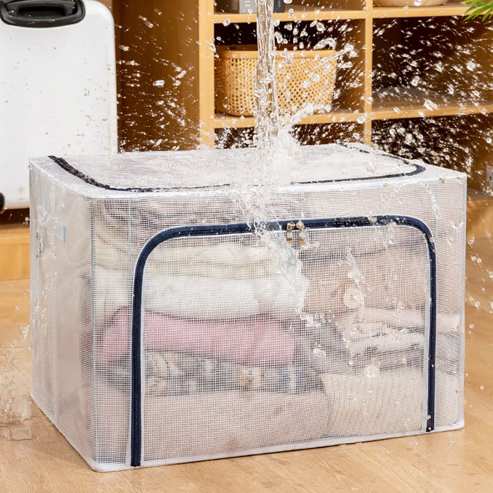 Grande Capacité Sac De Rangement Organisateur Pliable Cadre en Acier Boîte De Rangement Pliable Vêtements Sac Solution Organisateur (A)