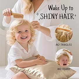 OLESILK 100% Mulberry Silk Toddler Pillowcase for Hair and Skin, Both Sides 19 Momme Pure Natural Silk Travel Pillow Cases with Hidden Zipper, 13x 18, Taupe