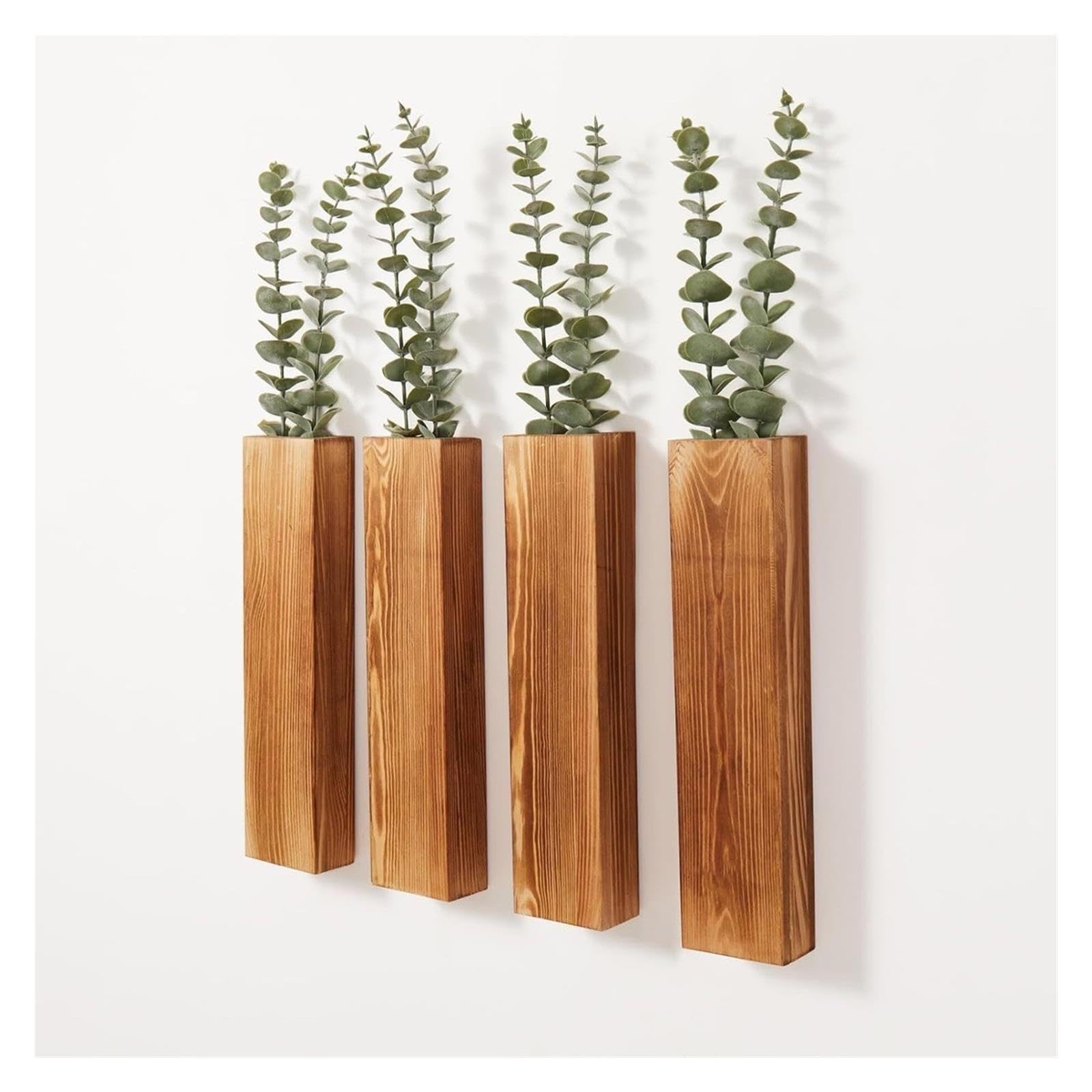 Trockenblumen-Präsentationsständer aus Holz zur Wandmontage Für Haushalt