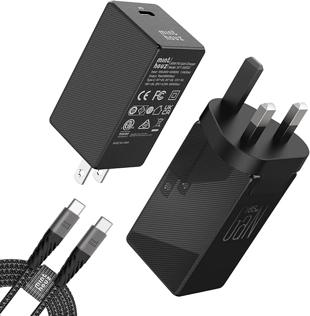 Minthouz USB C Plug, 65W GaN II Fast Charger Plug, Wall Charger for iPhone 14 Pro Max/13, Type C Power Adapter Compatible with MacBook/iPad/Galaxy/Dell XPS/Pixel/Switch/AirPods etc.