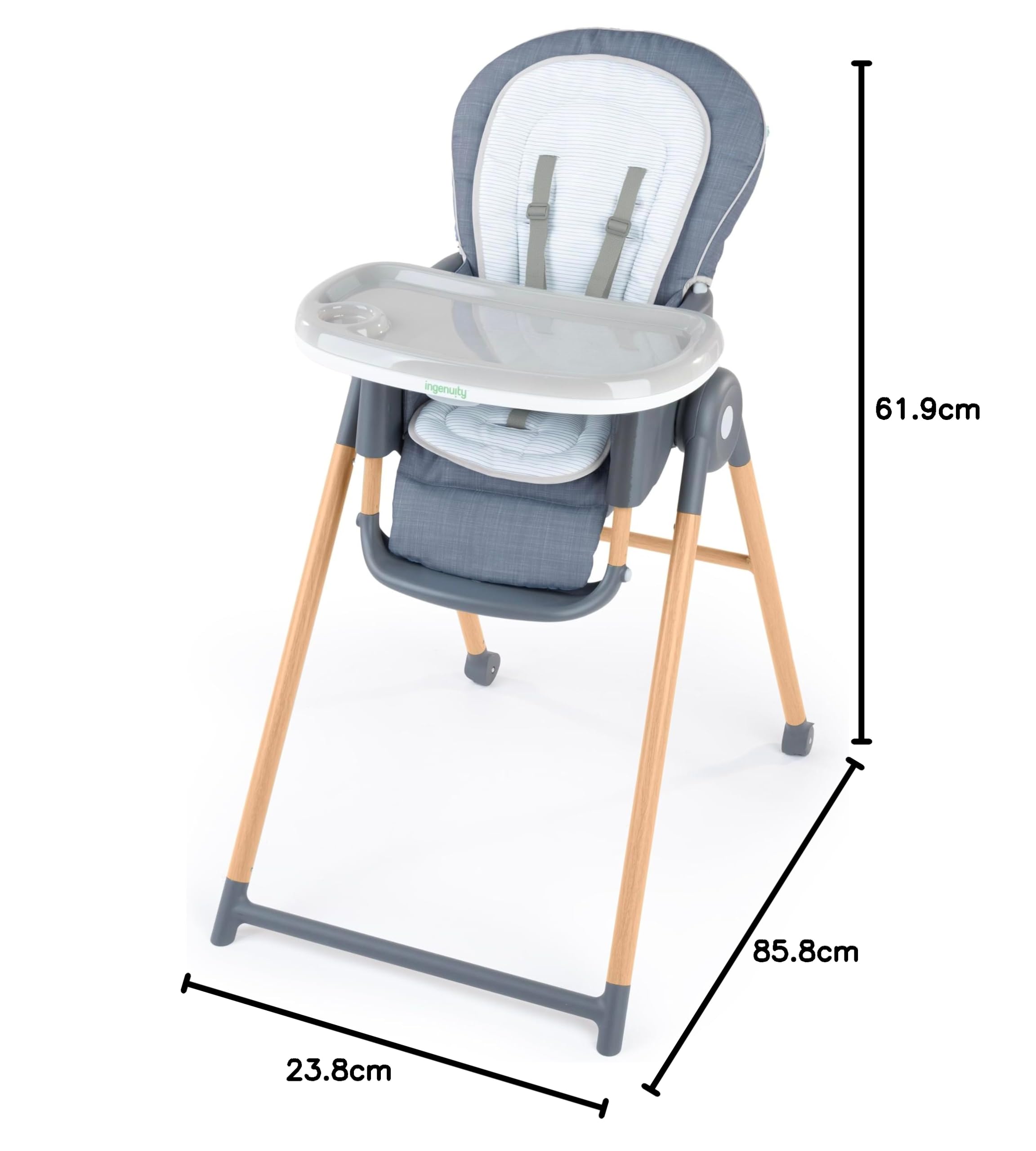 Ingenuity, Trona, Silla para Bebés 7 en 1 Proper Positioner, Asiento Infantil y Mecedora Extraíble, Unisex, Para 0-36 Meses