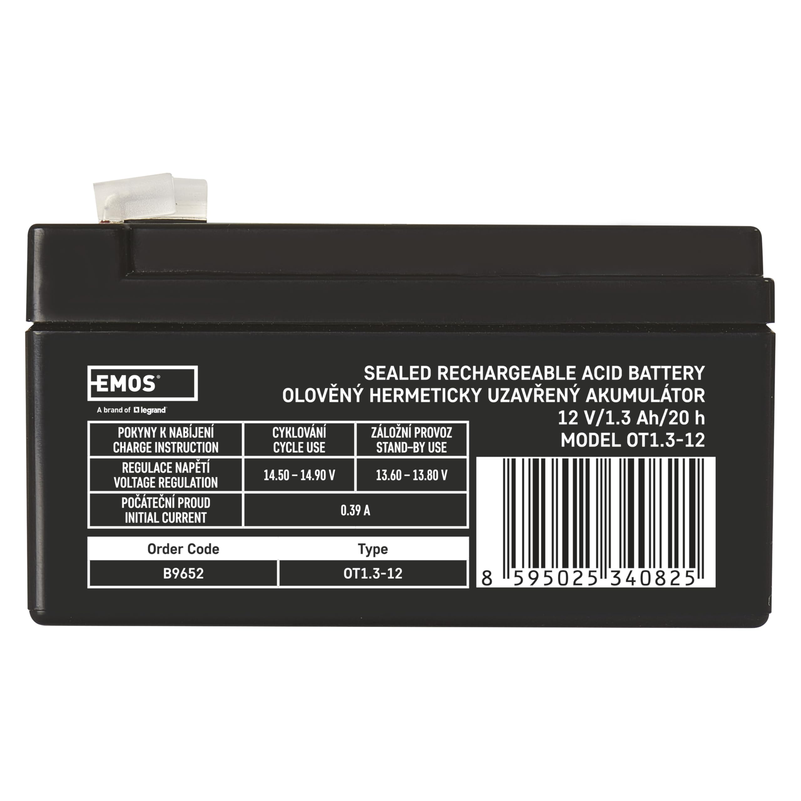 BP12-7,0/6.3 Batteria al piombo 12V 7,0Ah - AGM faston 6.3mm | Paoletti