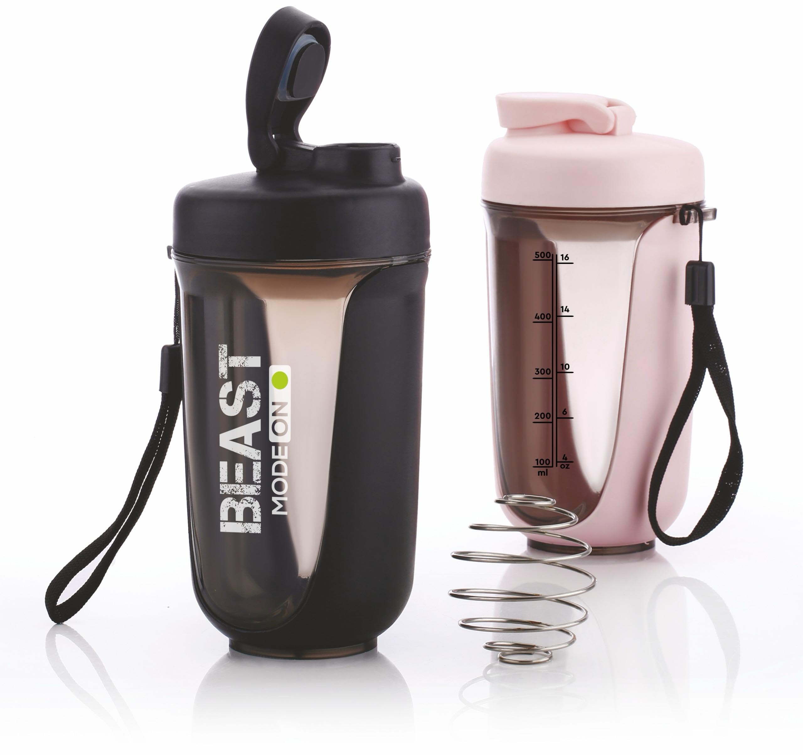 XMART INDIA 500ml Protein Shaker Bottle | Leak-Proof & BPA-Free Gym Supplement Shaker | Compact,Gym Bottle for Protein Shake, Workout | Easy-to-Clean, Durable Design(Multi color)-image-49