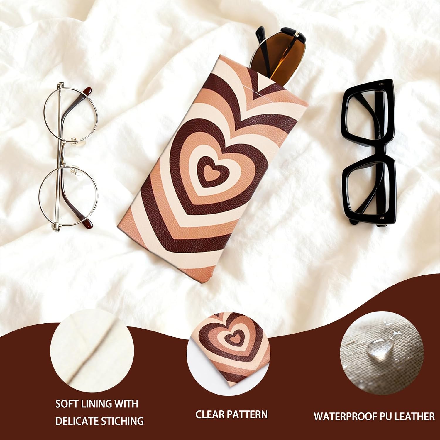 4 Pcs Glasses Case Set with Assorted Patterns, Portable Eyewear Storage for Sunglasses, Reading Glasses, Travel Accessories