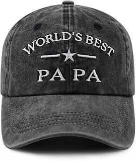 World's Best Dad Papa Pappy Grandpa Pops Papaw Baseball Hat for Men