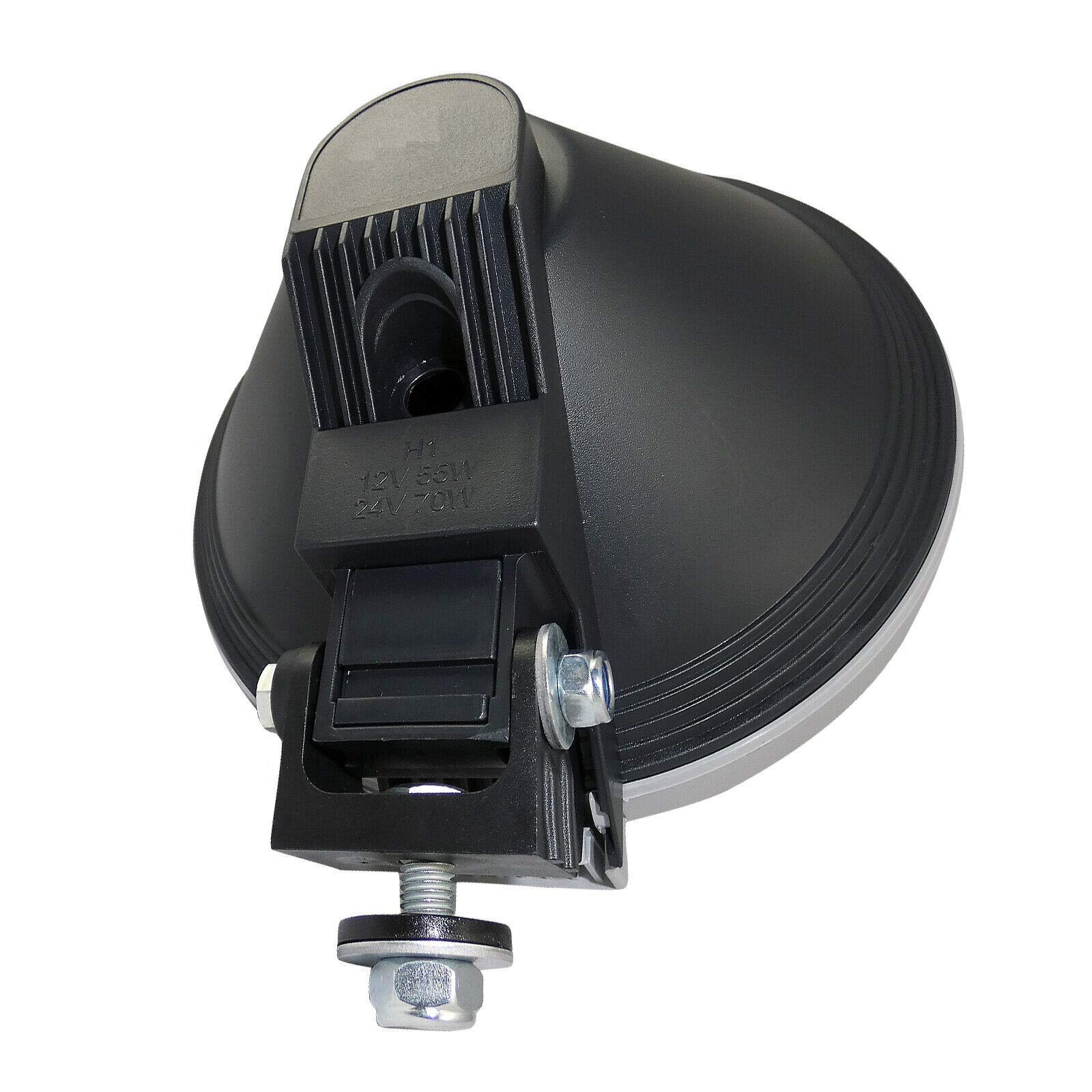 1x 12v / 24v 9" Inch Round Blue Lens Fog Spot Light Lamp Truck Lorry 4x4 Roof