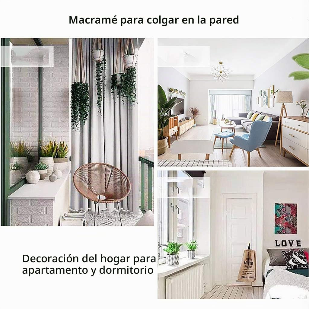 ZNKZJ Macrame colgante de pared grande hecho a mano cuerda de algodón tapiz de pared tejido Boho Chic decoración del hogar para la boda sala de estar dormitorio regalos perfectos,Beige-140x110cm