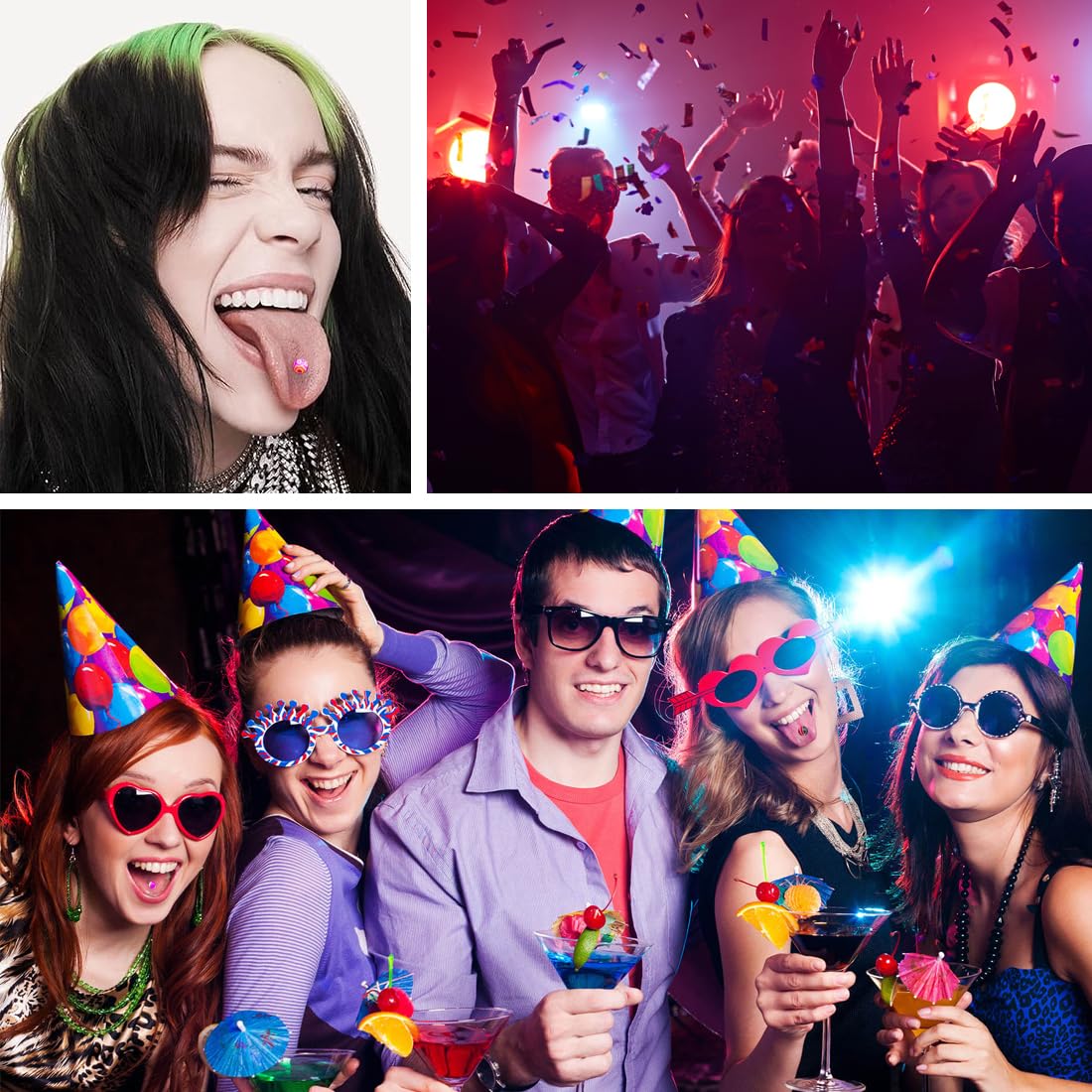 40 Piercing Lingua In Acrilico - Bilanciere 16mm Colorati, Per Uomo E Donna