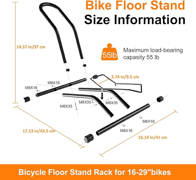 Soporte de piso para bicicletas ajustable de metal miniatura 3