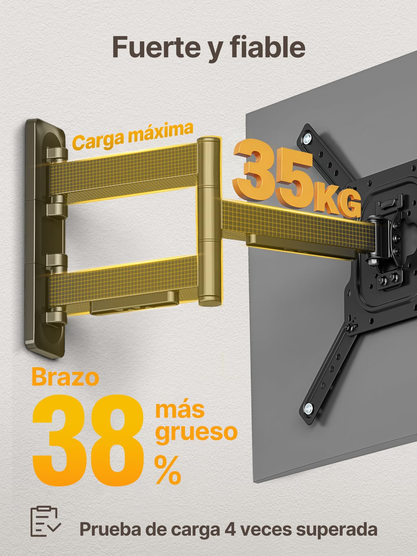 monTEK Soporte TV de Pared 23~65", VESA 400×400mm máx. Carga máx.35kg | Soporte De Televisor De Pared, Soporte De Pared,Inclinación,Rotación,Placas de pantalla/Incurvés