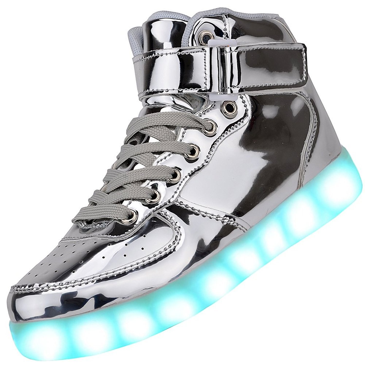 Women's Men's LED Lights Up Trainers Unisex Luminous Flashing Shoes USB Charging Lace Up Couples Boots Gift for Party Dance Halloween Christmas New Year