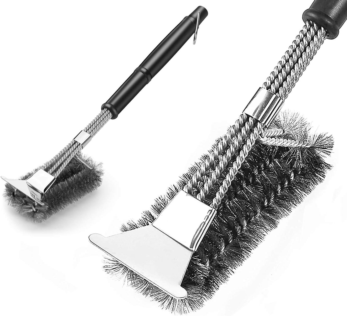 Grill Brush with Scraper Best Safe 18" Barbecue Brush