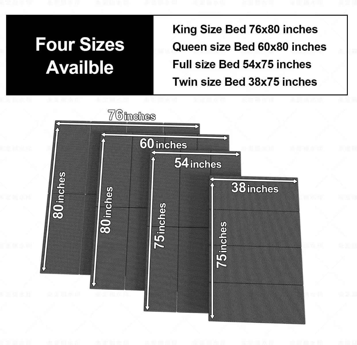 Imperius Breathable, Noise Minimizing, Moisture Resistant Bunkieboards,Large Double Bed 10mm Bunkie Board, Folding Spring Box, Light and Thin Bed,Full Size 54x75''