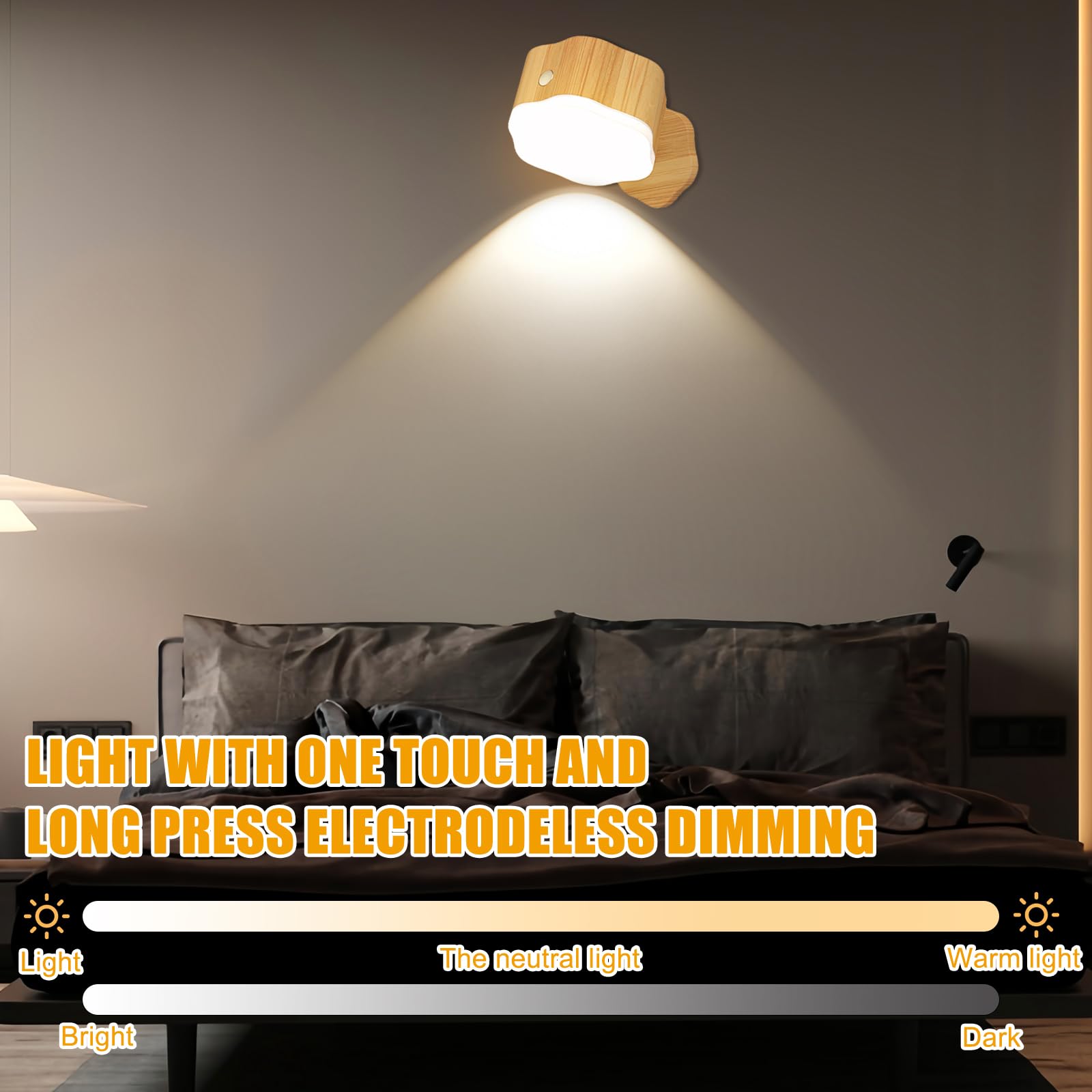 GOMETY LED Spots Mit Fernbedienung - Aufladbar, Dimmbar, 3 Farbtemperaturen