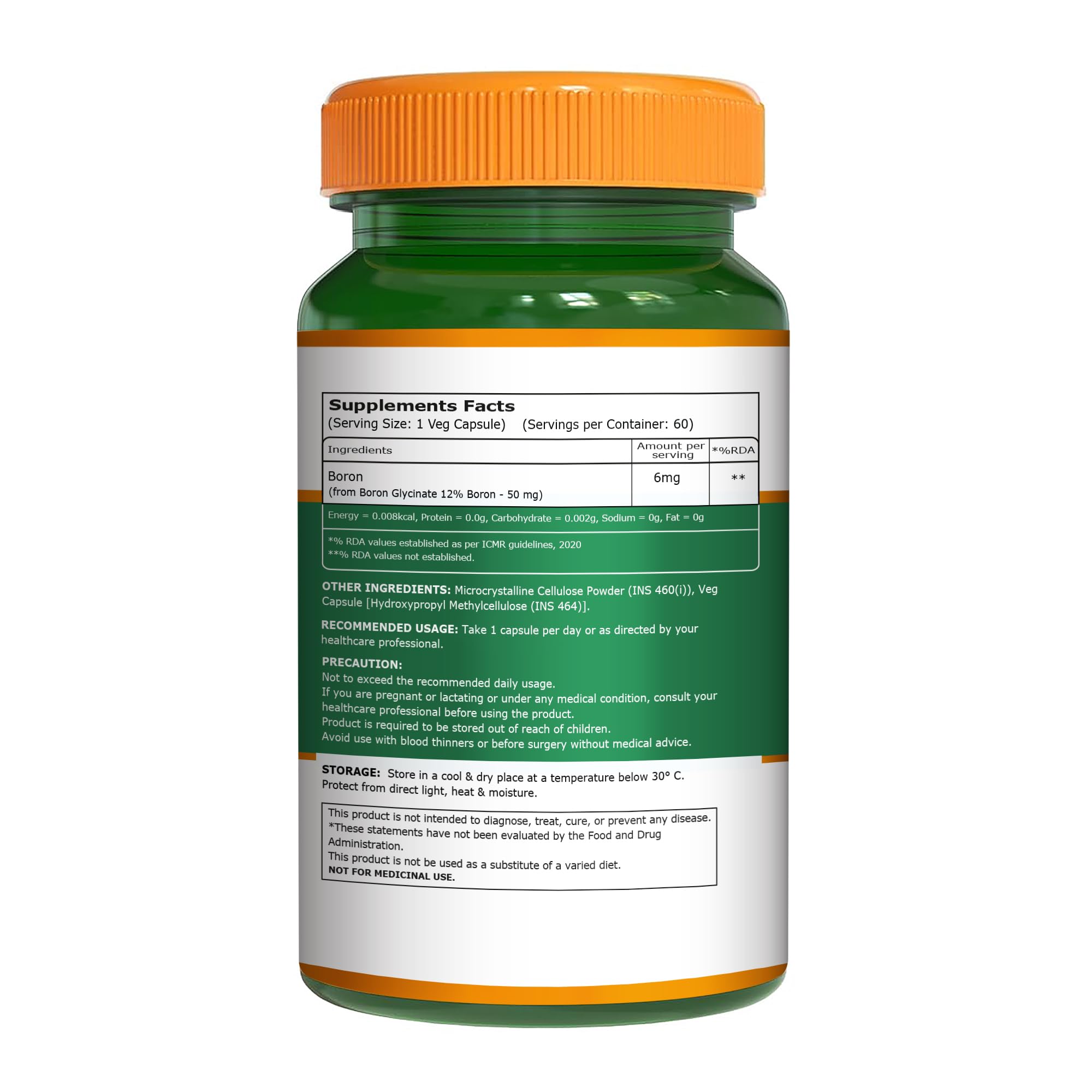Pure Nutrition Boron Glycinate 6mg - 60 Veg Capsules | 100% Chelated Boron Supplement for Bone Strength, Joint Support, Cognitive Health & Hormonal Balance 4