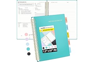 SUNEE Meeting Notebook with Action Items - Track Projects and Take Efficient Notes