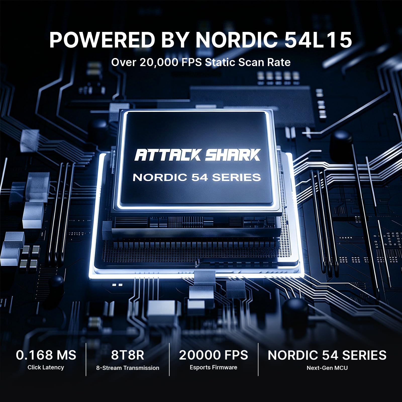 ATTACK SHARK RS3 ULTRA Souris Gamer Sans Fil, Fibre de Carbone Ultra-Légère 63g, Capteur PAW3955MAX, Puce Nordic 54L15, 8K Hz Polling, 52K DPI, BT/2.4G/Filaire, Souris Ergonomique pour Esports, Argent