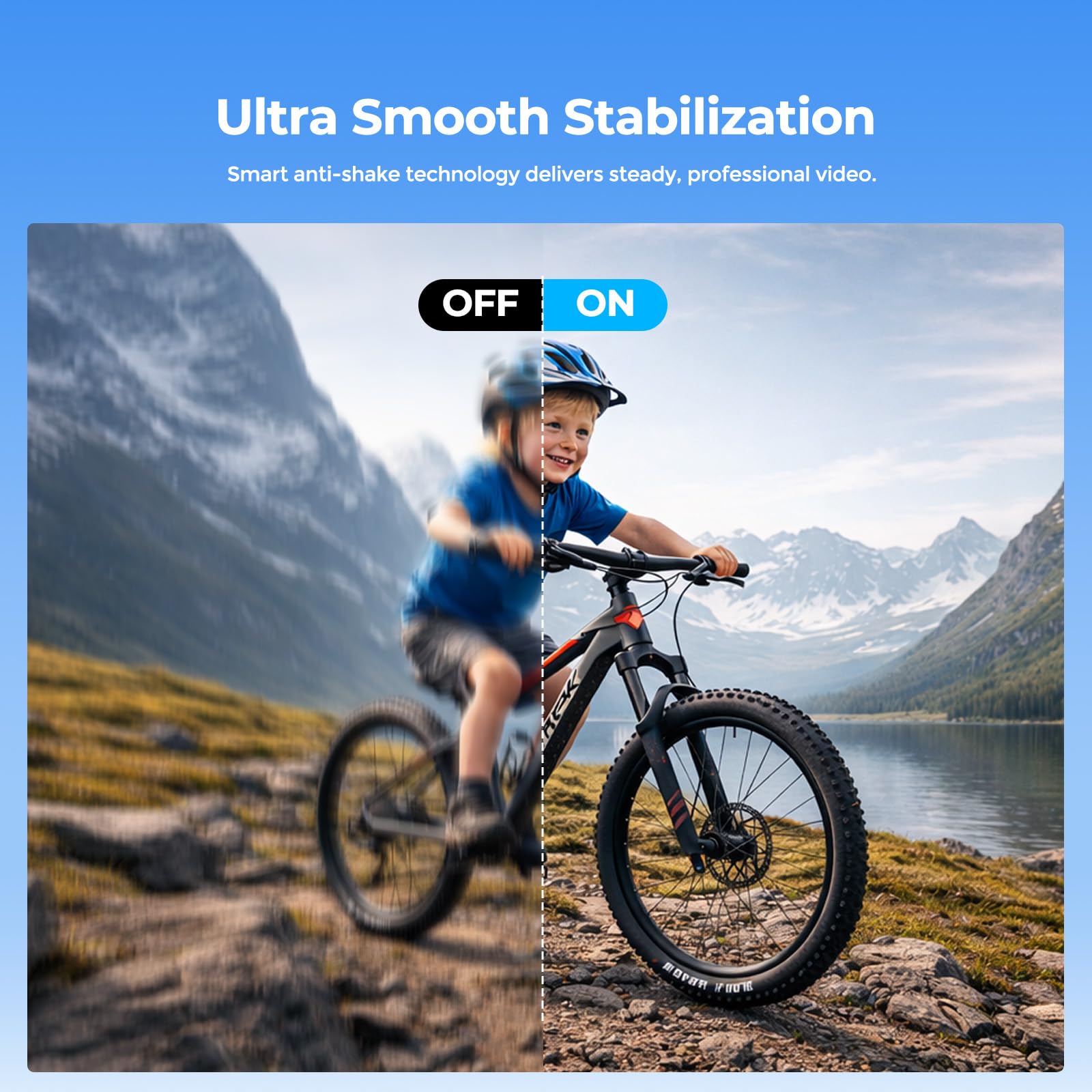 Mini Action Cam 4K 30fps con Custodia di Ricarica, Body Cam Magnetica Indossabile con Scheda 64GB, 6-Assi EIS Anti-vibrazione, Grandangolo 150°, POV Camera per Moto, Vlog, Bici - 4