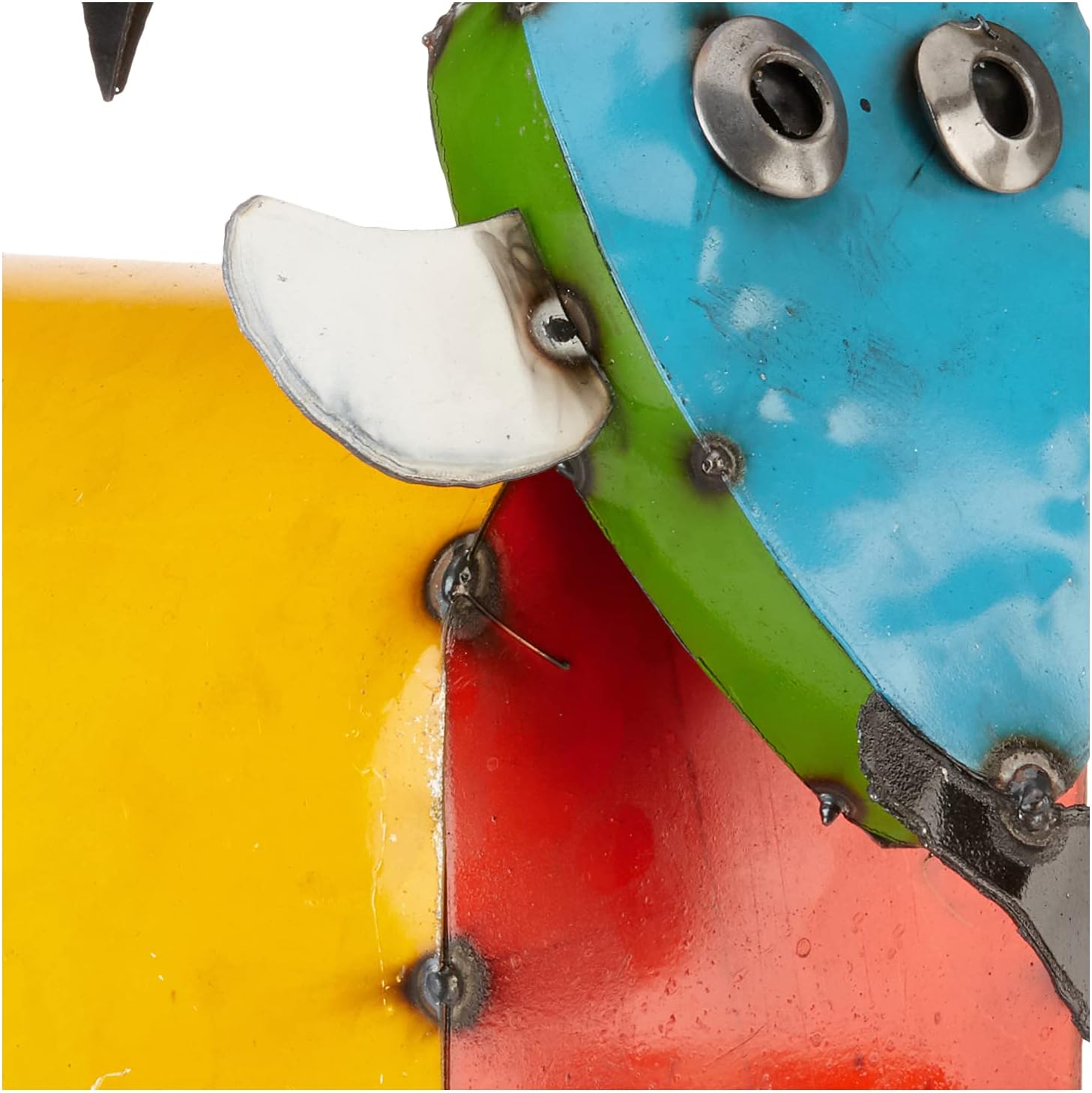 Rustic Arrow Small Round Goat Head, Multicolor