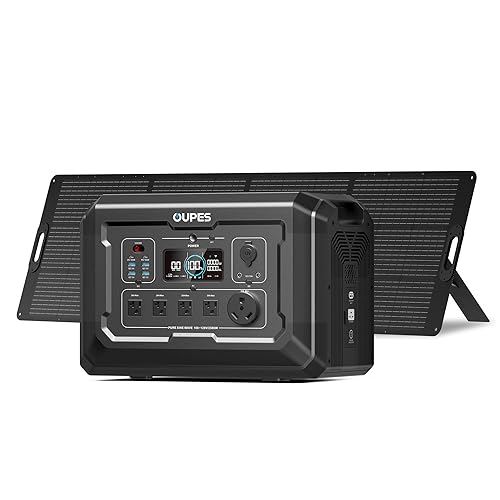 OUPES Mega 2 2500W Solar Generator with 240W Panel Included, 2048Wh Portable Power Station Solar Battery Station Made for Emergency, Home Backup, Outdoor Camping RV/Van - Mega 2+240W Panel