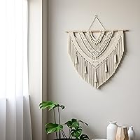 Vista 5 de guzhiou gran tapiz de macramé (Borla con cuentas)