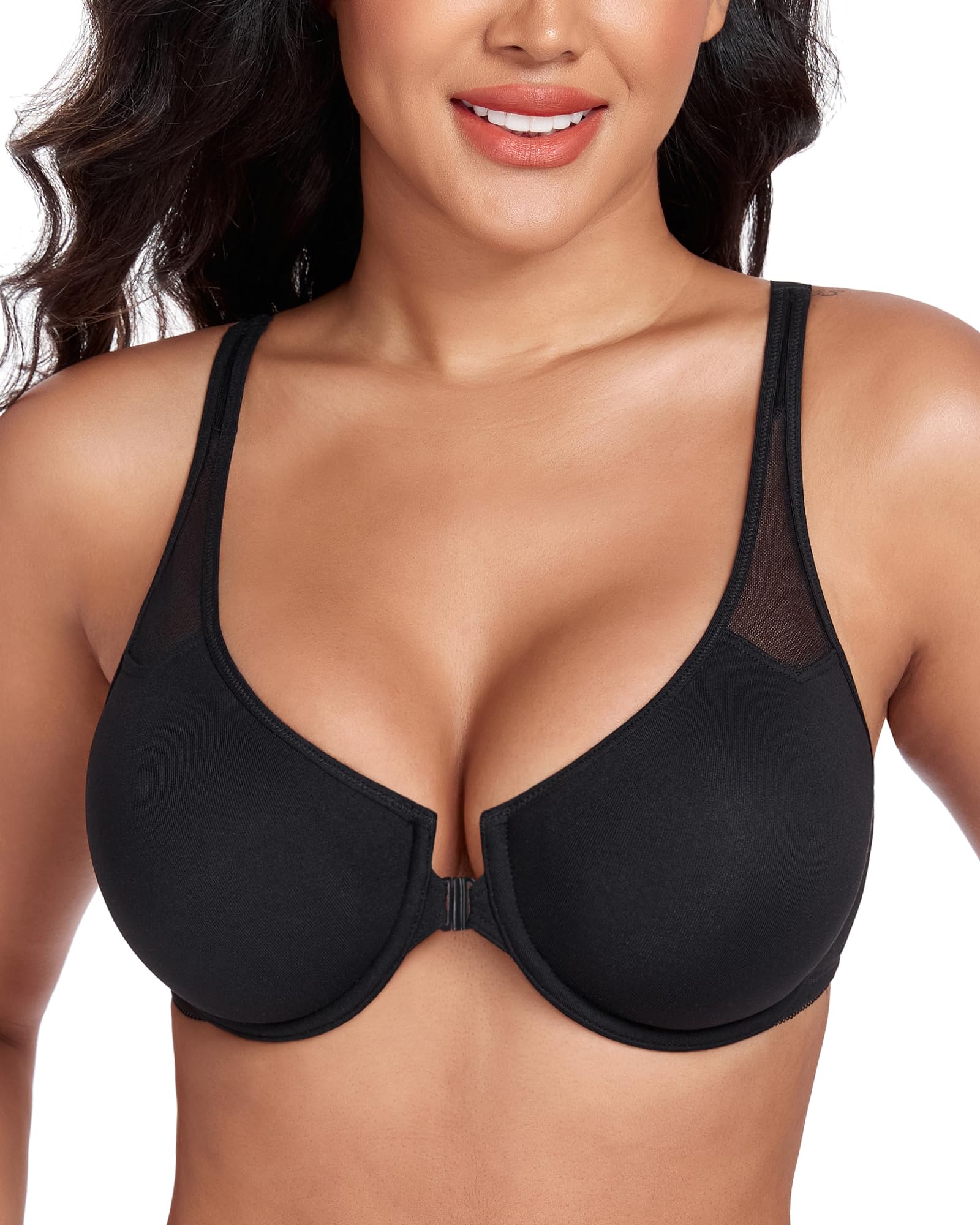 DotVol Reggiseno con Chiusura Frontale, Coppe morbide e Ferretto per Donna da Indossare Tutti i Giorni Minimizer Taglie Grandi Intimo Comodo