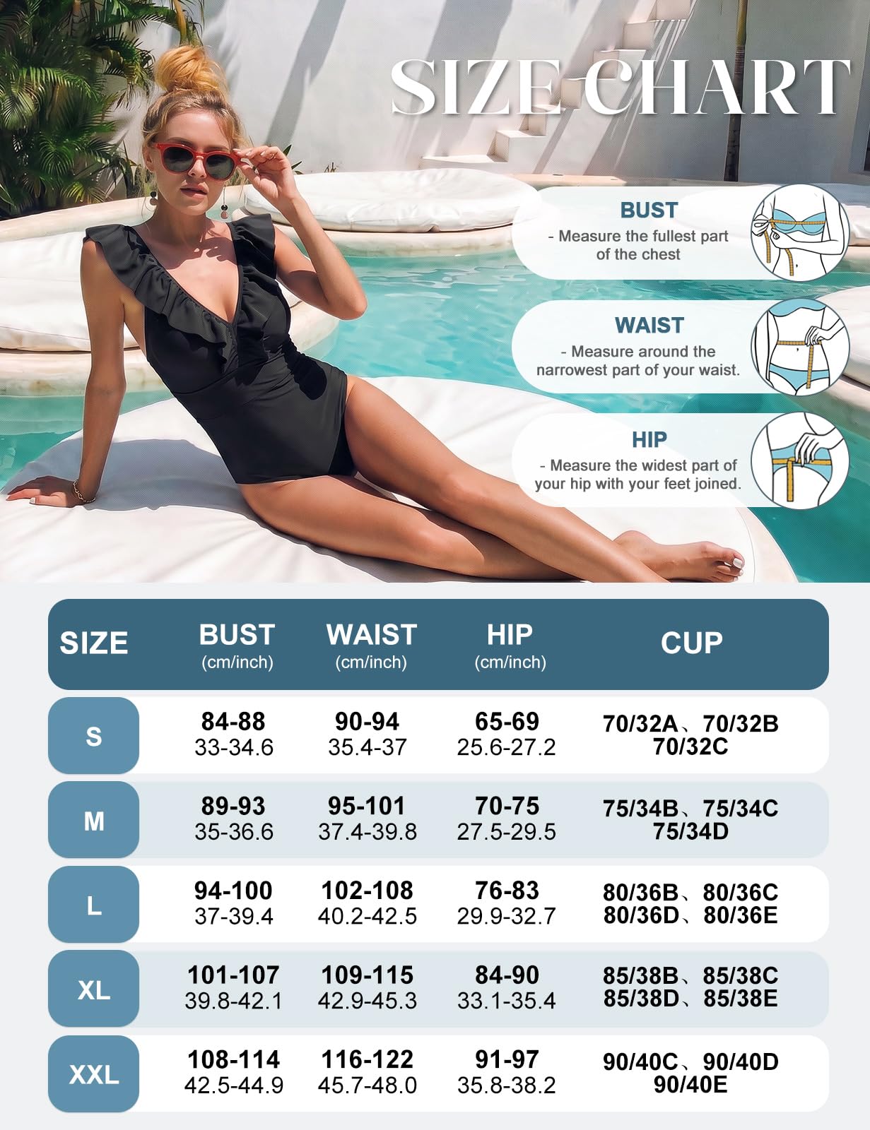heekpek Traje De Baño Mujer Una Pieza Moda Monokini Push Up Brasileño Rayas Floral Impresión Baño Bañador Traje Bikini Bañadores De Mujer Tallas Grandes Ropa de Baño Cuello en V