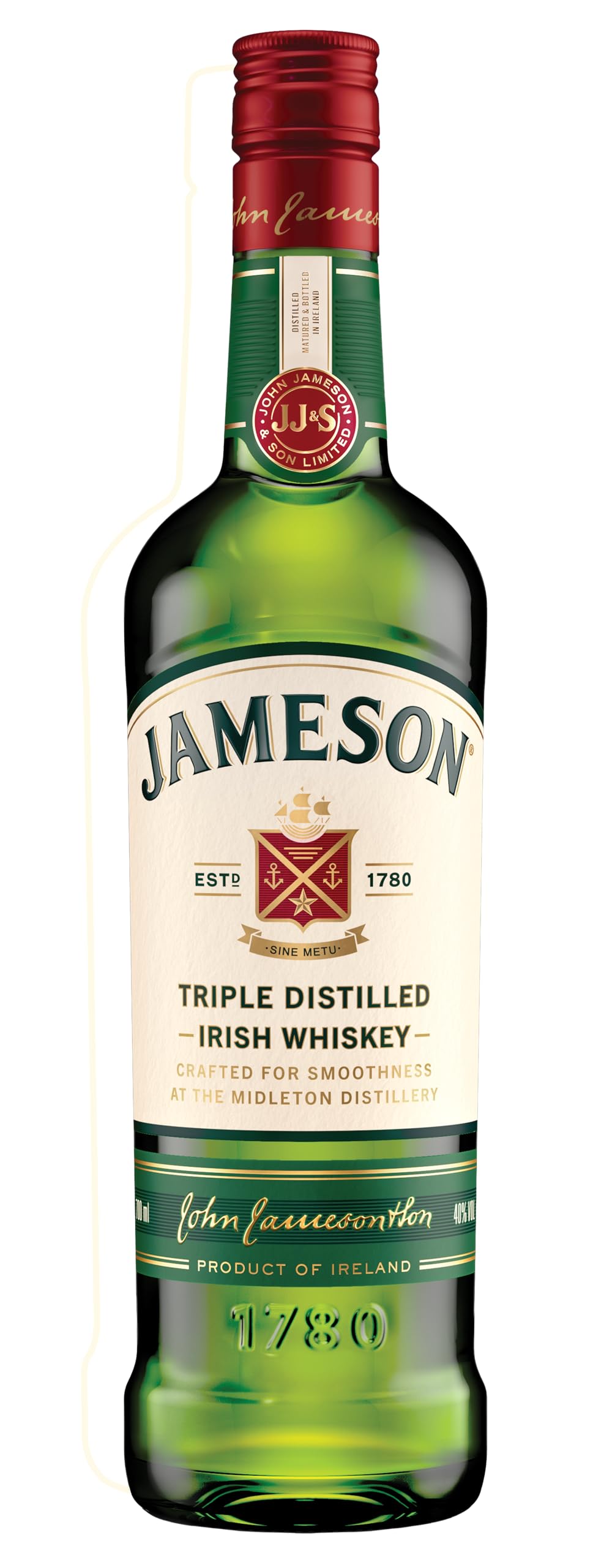 Jameson Irish Whiskey Original, Tripla Distillazione a Midleton, vol 40%, 100 CL