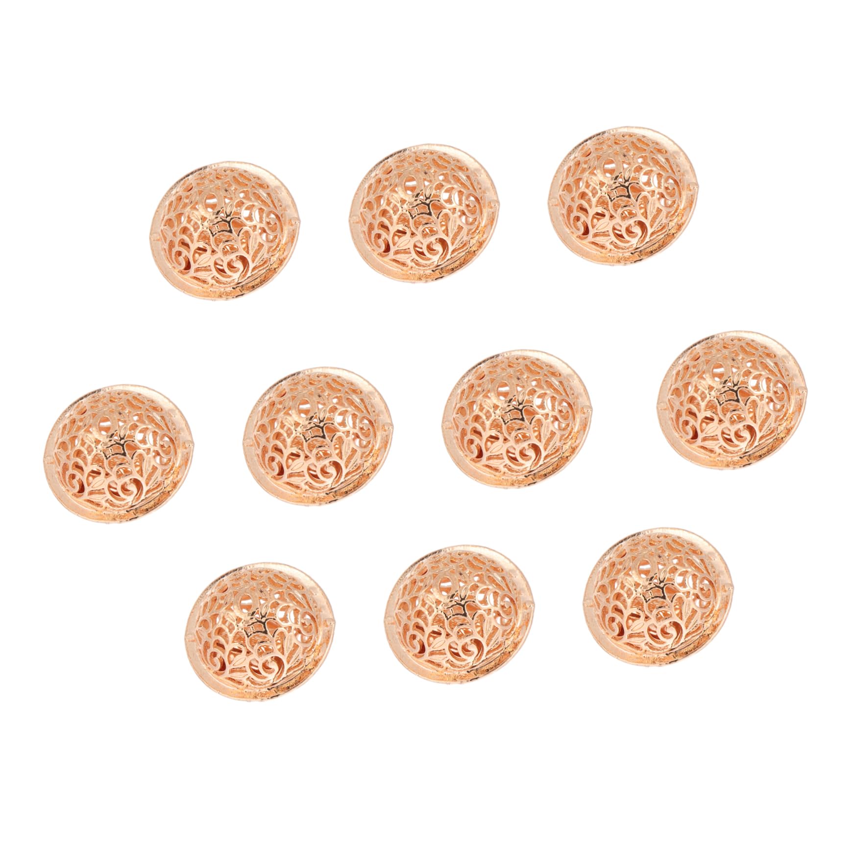 ARTIBETTER 10Pcs Delicate Tin Alloy Hollow Bell Keychain Pendants Decorative Key Accessory for DIY Crafts and Festive Decor