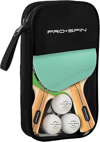 Miniatura 22 de PRO SPIN Ping Pong Paddles - High-Performance Set with Premium Table Tennis Rackets, 3-Star Ping Pong Balls, Compact Storage Case Professional