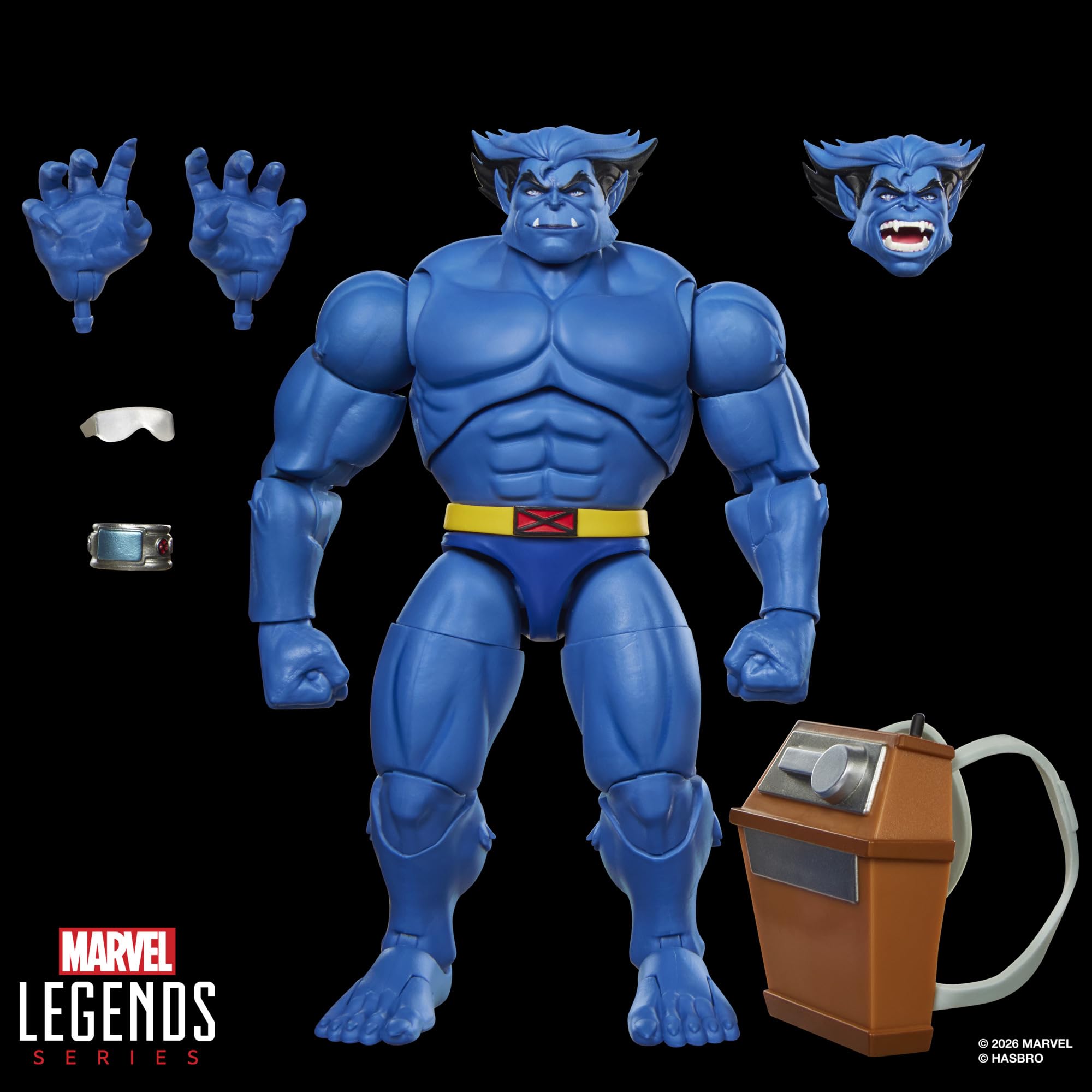 Serie Hasbro Marvel Legends, Marvel's Beast, action figure collezionabile ispirata a "X-Men '97", in scala da 15 cm