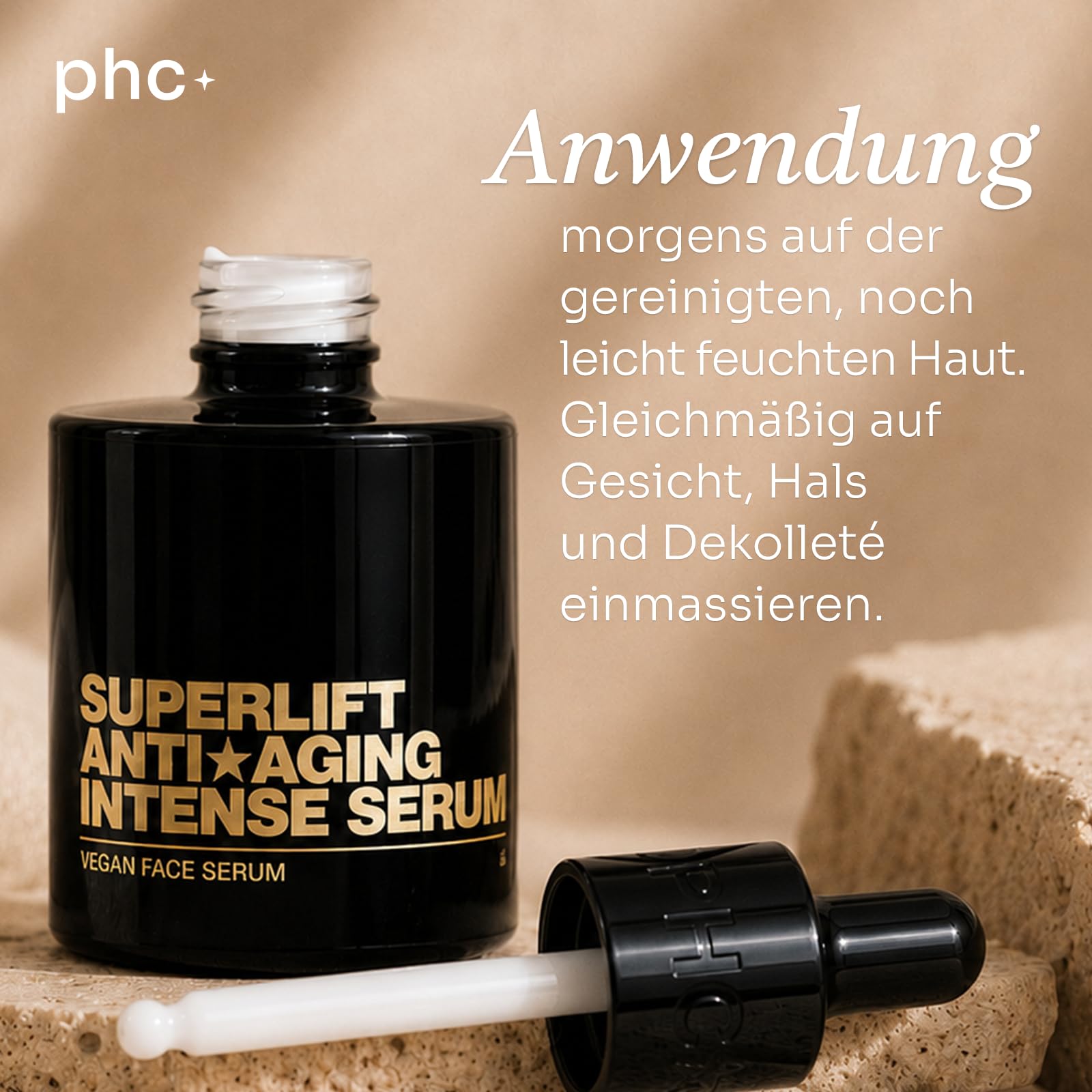 Superlift Anti-Aging Gesichtsserum 30 ml Hautpflege | Mit Niacinamid, Ceramiden & Vitamin E, für glattere straffe Haut, vegan, Made in Germany