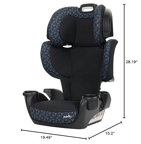 Miniatura 10 de Evenflo GoTime LX - Asiento elevador para automóvil (color azul Quincy)