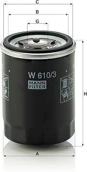 Mann Filter W 610/3 Yağ Filtresi (Fiat)