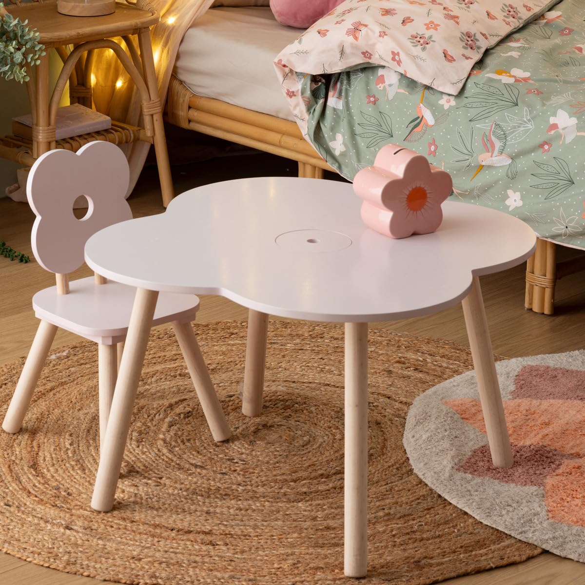 Atmosphera - Table Enfant Ally Rose 51x51x40cm
