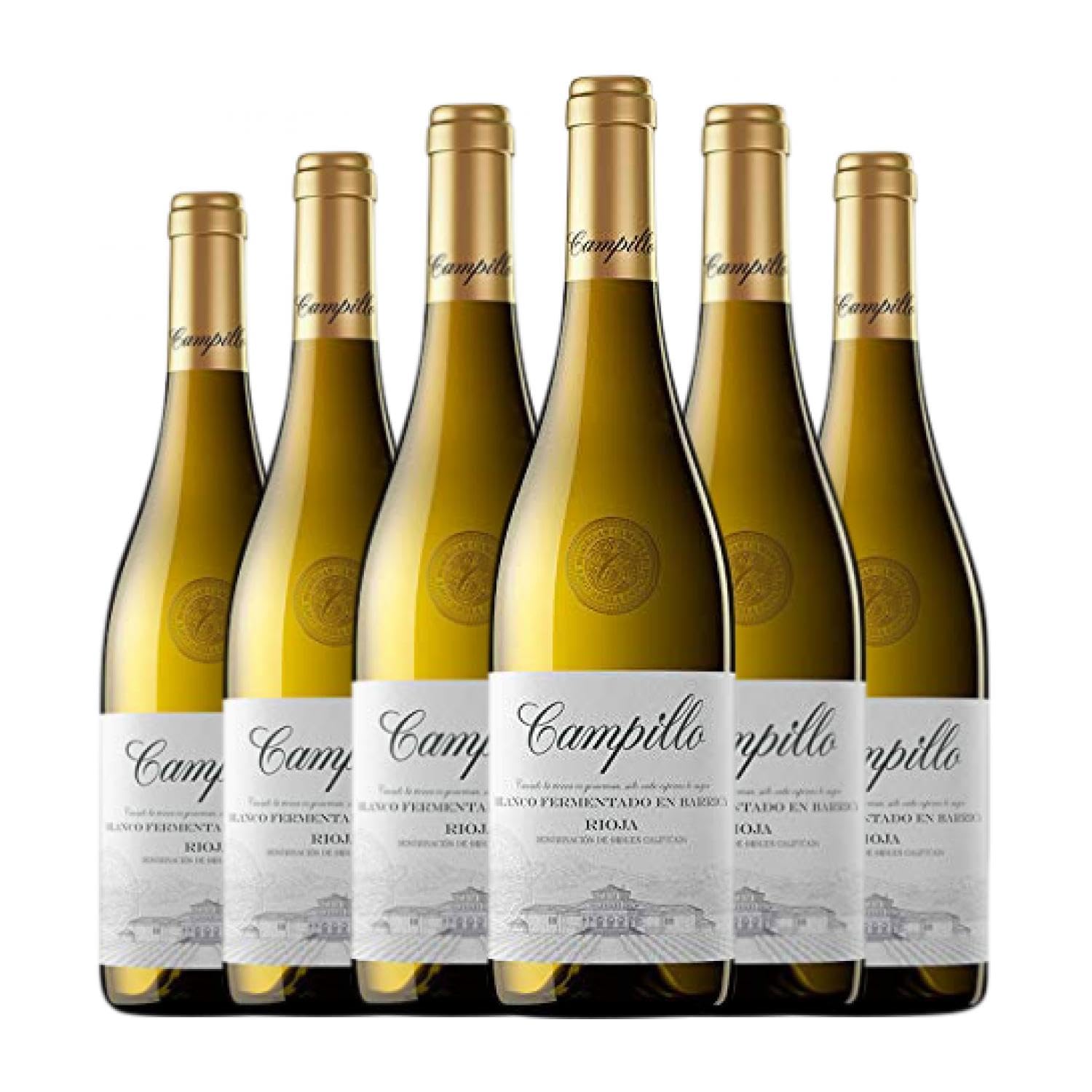 Campillo Fermentat Barrica Macabeo Rioja Crianza 75 cl Vino blanco (Caja de 6 Botellas de 75 cl)