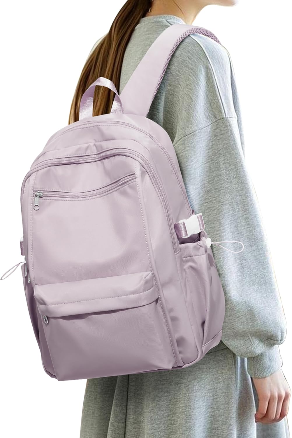 School Backpack for Teen Girls Lightweight College Backpack Women Travel Backpacks Waterproof High School Bookbag for Men Classic Casual Daypacks(Purple)
