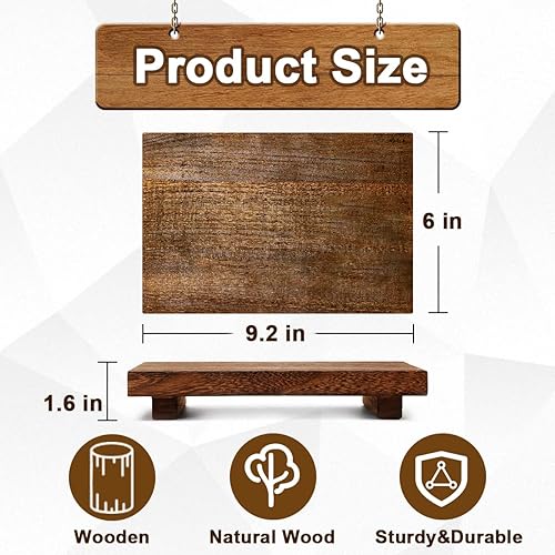 Miniatura 2 de Silchowrd Elevador de madera de granja para decoración de cocina soporte de jabón soporte de pedestal de madera natural jabonera bandeja de baño