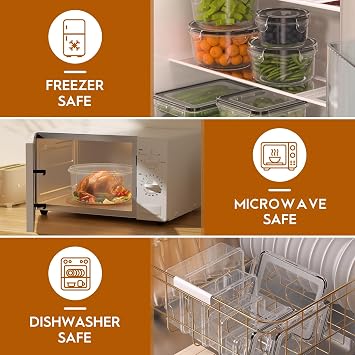 KEMETHY Large 40 Piece Food Storage Containers with Airtight Lids, BPA-free
