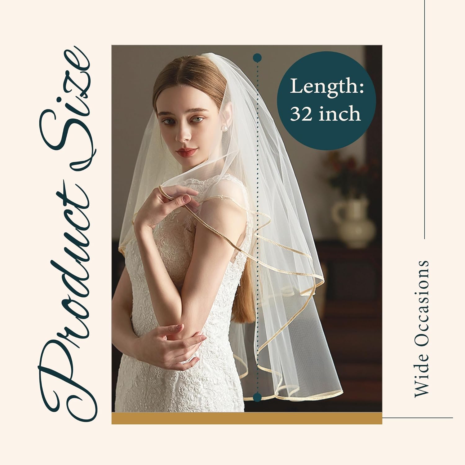 First Communion Veil Bow Wedding Veils Lace Catholic Bridal Veil Bachelorette Party Veil for Women Girls - Image 3