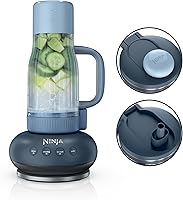 Ninja BlendBoss Personal Blender: 1200W Ice Crushing Power, 26oz Leakproof Travel Tumbler, Auto-iQ for Smoothies & Frozen Drinks - Cyberspace