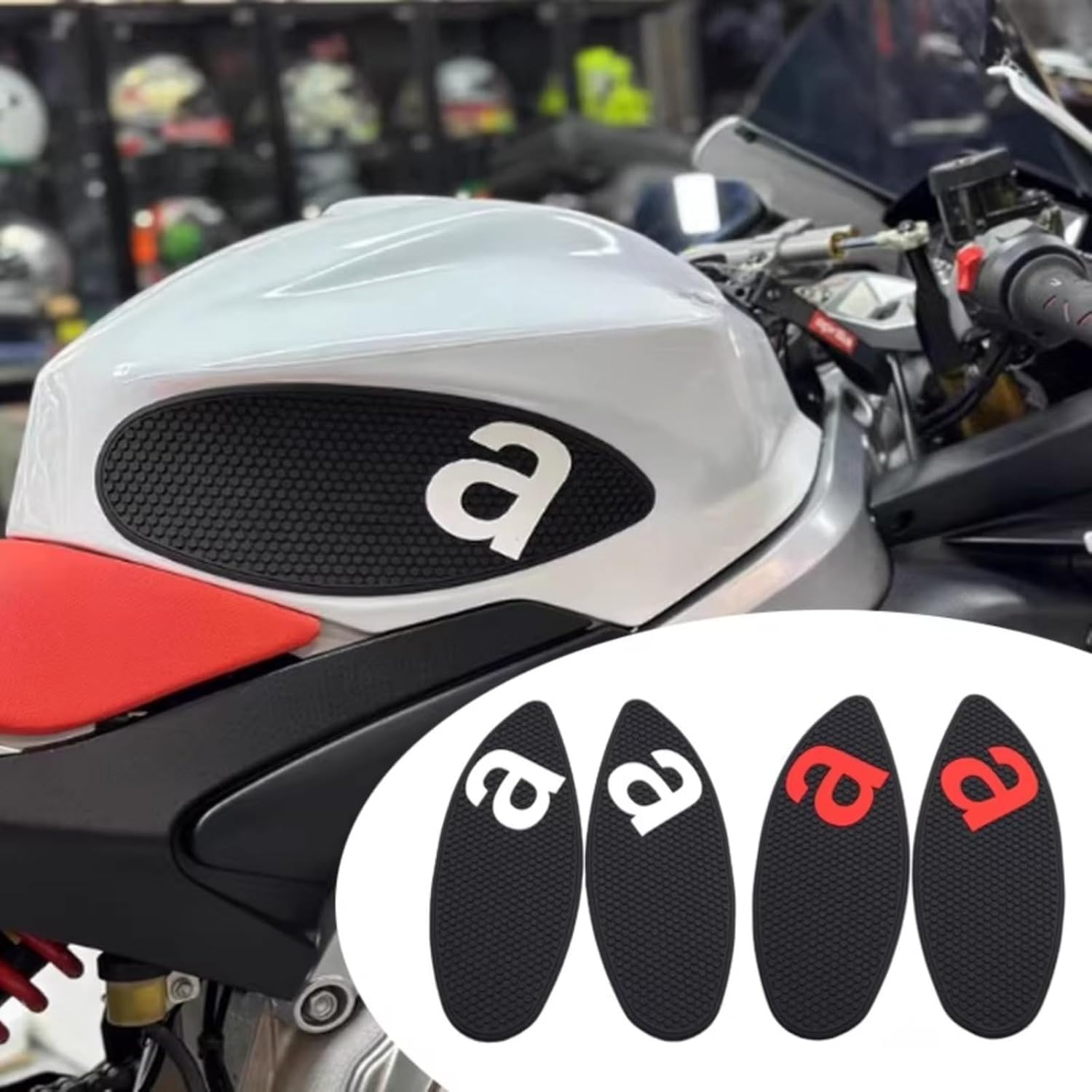 Suitable for RS660 TUONO660 Rs660 Tuono660 2026 2025 2024 2023 motorcycles, modified fuel tank anti-slip sticker, fuel tank side sticker. (Red)