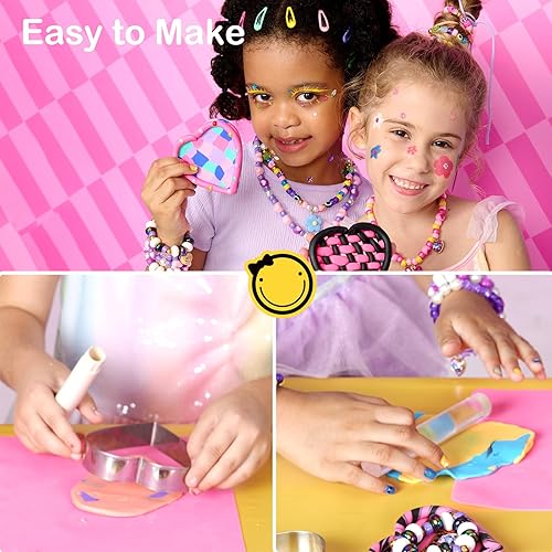 Miniatura 4 de Tomons Haz tus propios platos de joyería de arcilla, kits de manualidades para niñas y niños de 6, 7, 8, 9, 10, 11, 12 años y más, idea de regalo de