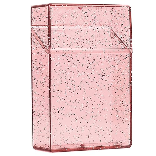 Caja de cigarrillos para cigarrillos de 3.346 in, tamaño King, 20 capacidades, caja de cigarrillos de plástico, transparente, portátil, delgada,